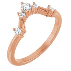 14K Rose 1/5 CTW Lab-Grown Diamond Anniversary Band