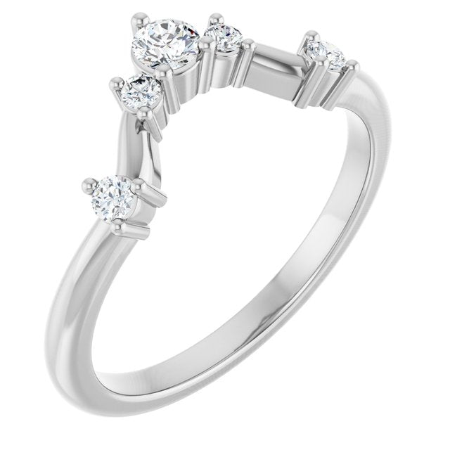 Platinum 1/5 CTW Lab-Grown Diamond Anniversary Band
