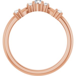 14K Rose 1/4 CTW Lab-Grown Diamond Anniversary Band