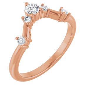 14K Rose 1/4 CTW Lab-Grown Diamond Anniversary Band