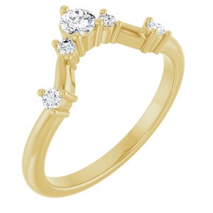 14K Yellow 1/4 CTW Lab-Grown Diamond Anniversary Band