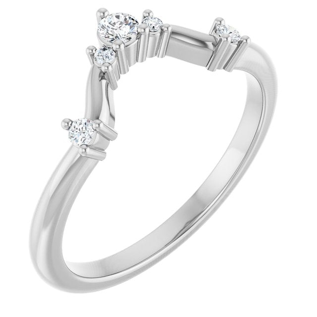 Platinum 1/8 CTW Lab-Grown Diamond Anniversary Band