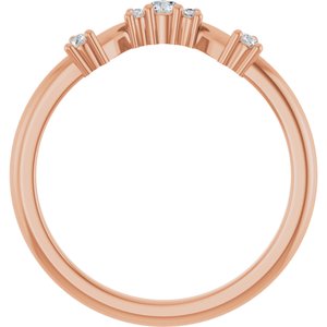 14K Rose 1/8 CTW Lab-Grown Diamond Anniversary Band