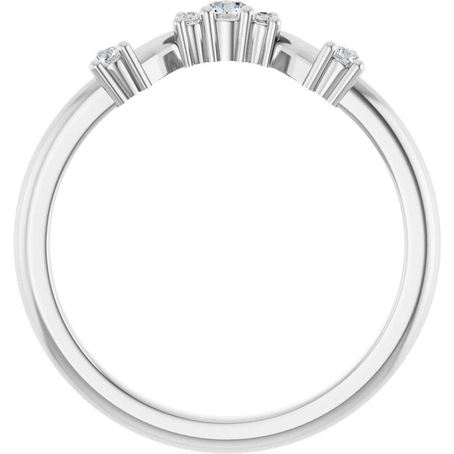 Platinum 1/8 CTW Lab-Grown Diamond Anniversary Band