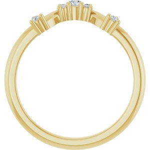 14K Yellow 1/8 CTW Lab-Grown Diamond Anniversary Band