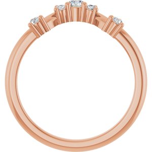 14K Rose 1/5 CTW Lab-Grown Diamond Anniversary Band
