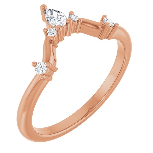 14K Rose 1/6 CTW Lab-Grown Diamond Anniversary Band