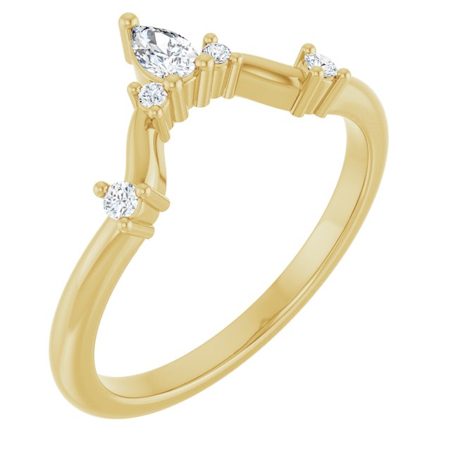 14K Yellow 1/6 CTW Lab-Grown Diamond Anniversary Band