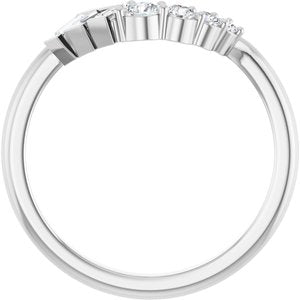 Platinum 1/4 CTW Lab-Grown Diamond Contour Band