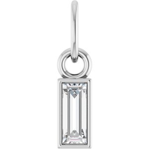 Sterling Silver 1/6 CT Lab-Grown Diamond Bezel-Set Pendant