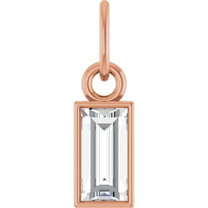 14K Rose 3/8 CT Lab-Grown Diamond Bezel-Set Pendant
