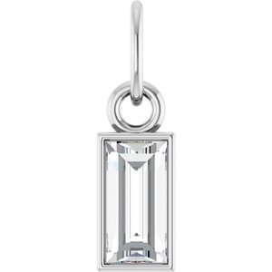 Platinum 3/8 CT Lab-Grown Diamond Bezel-Set Pendant