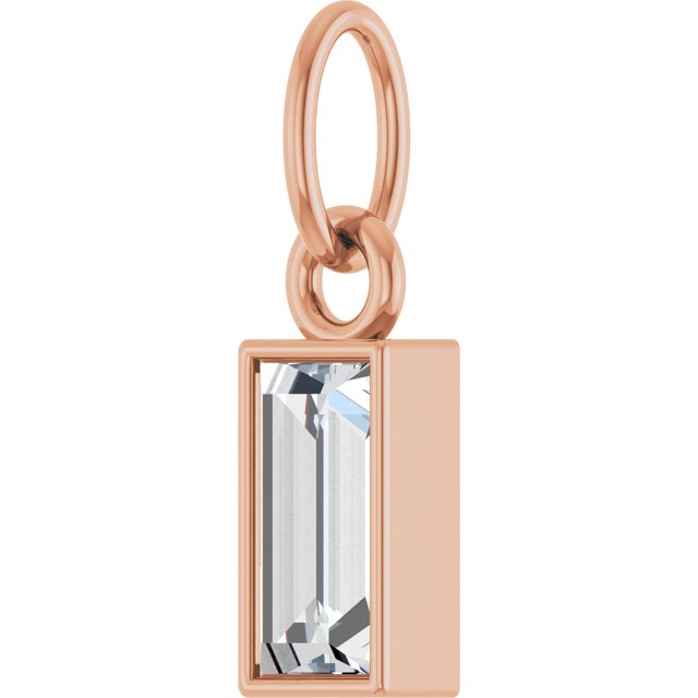 14K Rose 3/8 CT Lab-Grown Diamond Bezel-Set Pendant