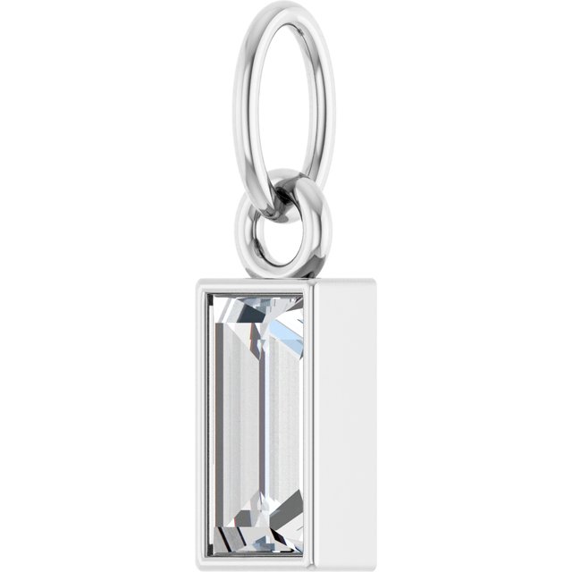 Platinum 3/8 CT Lab-Grown Diamond Bezel-Set Pendant