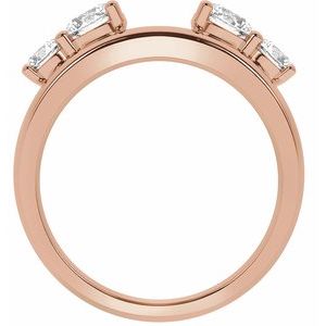 14K Rose 1 CTW Lab-Grown Diamond Wrap-Style Ring Enhancer