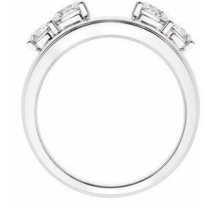 14K White 1 CTW Lab-Grown Diamond Wrap-Style Ring Enhancer