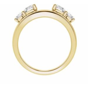 14K Yellow 1 CTW Lab-Grown Diamond Wrap-Style Ring Enhancer