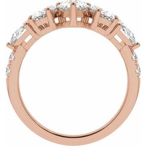 14K Rose 2 CTW Lab-Grown Diamond Contour Band
