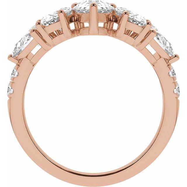 14K Rose 2 CTW Lab-Grown Diamond Contour Band