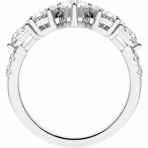 Platinum 2 CTW Lab-Grown Diamond Contour Band