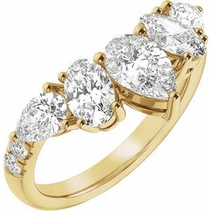 14K Yellow 2 CTW Lab-Grown Diamond Contour Band