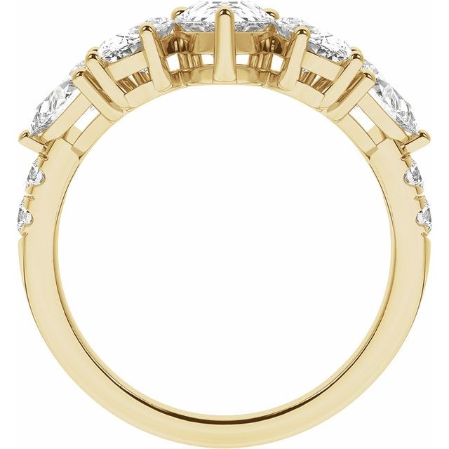 14K Yellow 2 CTW Lab-Grown Diamond Contour Band