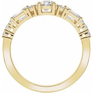 14K Yellow 1 CTW Lab-Grown Diamond Contour Band