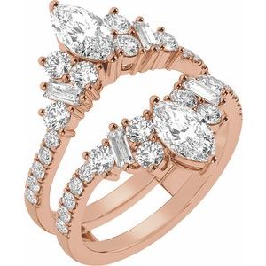 14K Rose 2 CTW Lab-Grown Diamond Ring Guard
