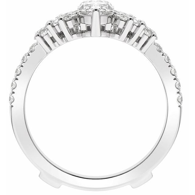 14K White 2 CTW Lab-Grown Diamond Ring Guard