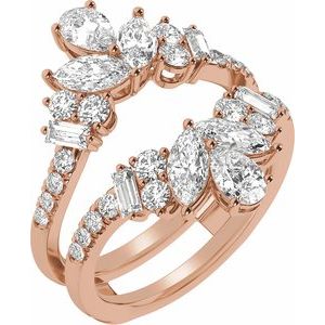 14K Rose 2 CTW Lab-Grown Diamond Ring Guard