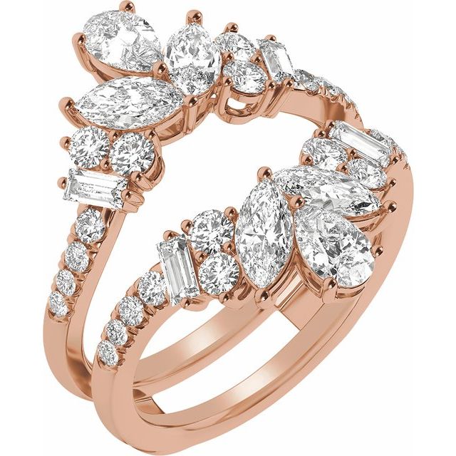 14K Rose 2 CTW Lab-Grown Diamond Ring Guard