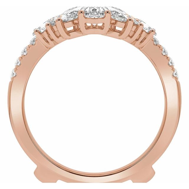 14K Rose 2 CTW Lab-Grown Diamond Ring Guard