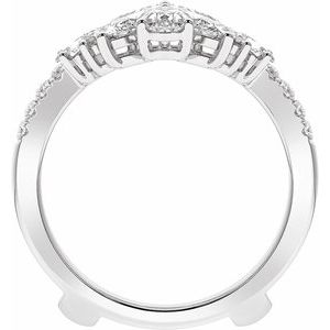 14K White 2 CTW Lab-Grown Diamond Ring Guard