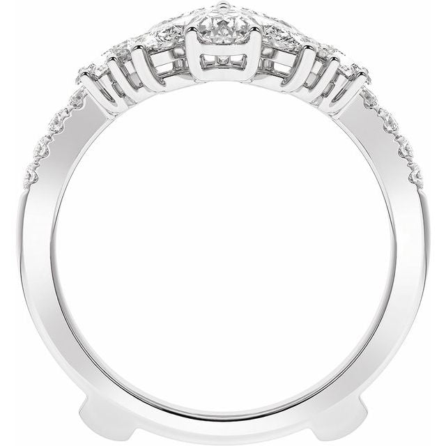 14K White 2 CTW Lab-Grown Diamond Ring Guard