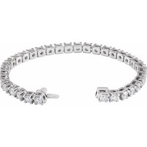 14K White 8 CTW Lab-Grown Diamond Line 7 1/4" Bracelet