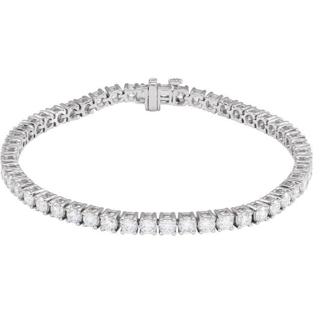 14K White 6 CTW Lab-Grown Diamond Line 7" Bracelet