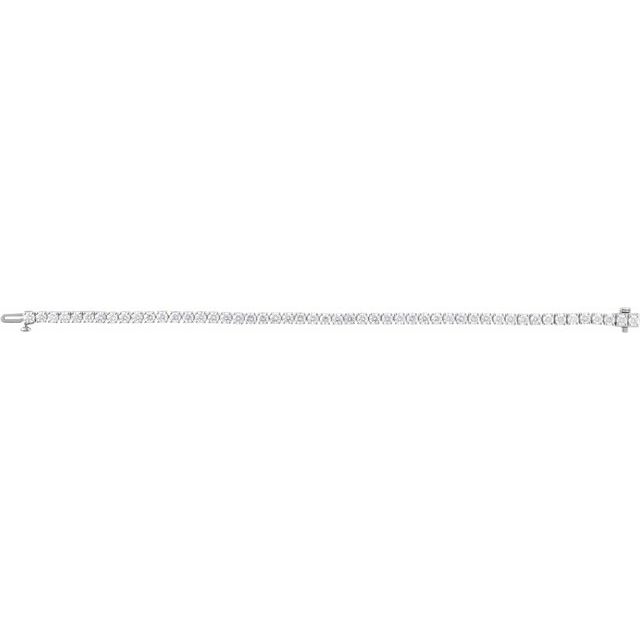 14K White 6 CTW Lab-Grown Diamond Line 7" Bracelet