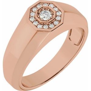 14K Rose 1/5 CTW Lab-Grown Diamond Band