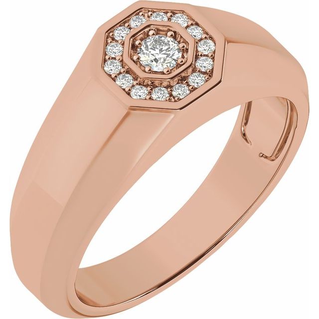 14K Rose 1/5 CTW Lab-Grown Diamond Band
