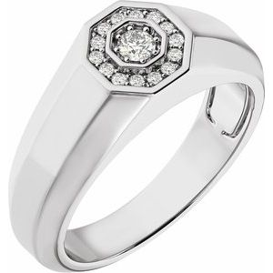 14K White 1/5 CTW Lab-Grown Diamond Band