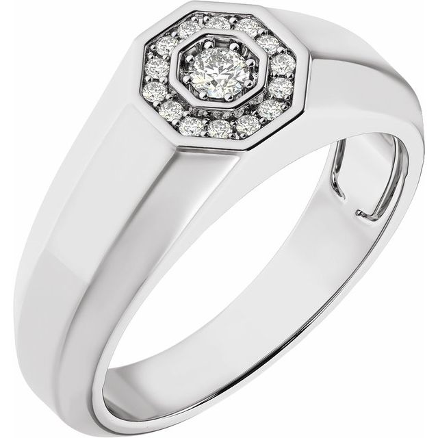 14K White 1/5 CTW Lab-Grown Diamond Band