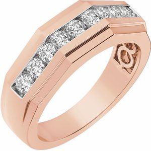14K Rose 1/2 CTW Lab-Grown Diamond Band