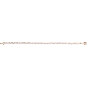 14K Rose 6 CTW Lab-Grown Diamond Line 7" Bracelet