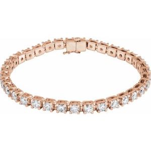 14K Rose 8 CTW Lab-Grown Diamond Line 7 1/4" Bracelet