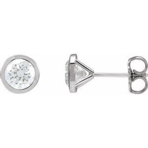 14K White 1 1/2 CTW Lab-Grown Diamond Cocktail-Style Earrings