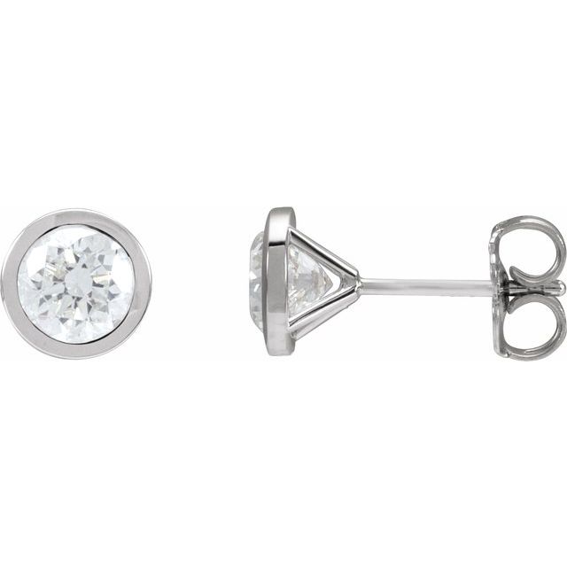 14K White 1 1/2 CTW Lab-Grown Diamond Cocktail-Style Earrings