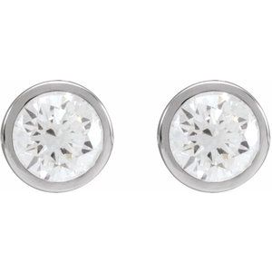 14K White 1 CTW Lab-Grown Diamond Cocktail-Style Earrings