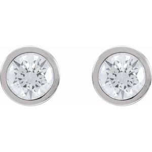 14K White 1 1/5 CTW Lab-Grown Diamond Cocktail-Style Earrings