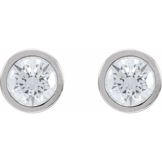 14K White 1 1/5 CTW Lab-Grown Diamond Cocktail-Style Earrings