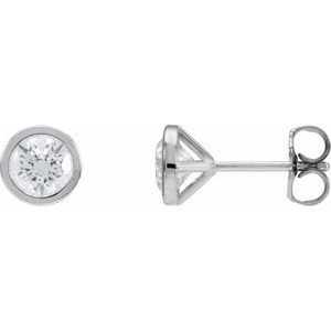 14K White 1 1/5 CTW Lab-Grown Diamond Cocktail-Style Earrings